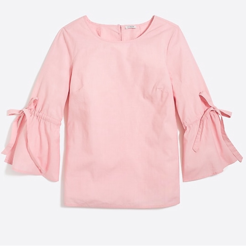 🎀 Like New Super cuteJCrew Bow Sleeve Top 🎀